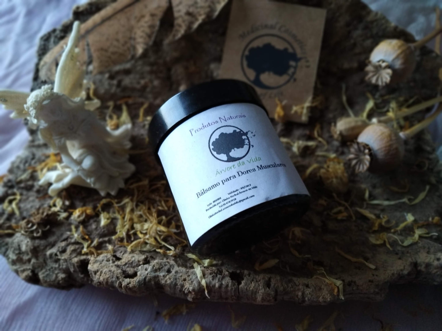 Organic natural muscle balm for sore, aching muscles.