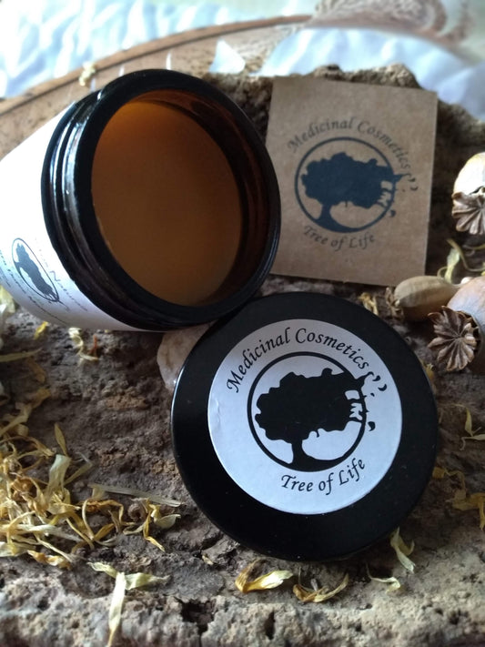 Organic natural muscle balm for sore, aching muscles.